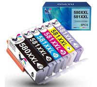 ONLYU PGI-580XXL CLI-581XXL Cartucce di inchiostro compatibili per Canon per PIXMA TS8150 TS8151 TS8152 TS8250 TS8251 TS8252 TS8350 TS8351 TS8352 TS9150(1PGBK 1Nero 1Ciano 1Magenta 1Giallo 1Foto Blu)