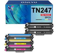 ONLYU TN247 TN243CMYK Compatibile per Toner Brother DCP-L3550CDW Brother TN-243CMYK Cartuccia Toner Brother MFC l3730CDN DCP L3550CDW MFC-L3770CW MFC-L3750CDW HL-L3230CDW HL-L3210CW (confezione da 5)