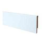 Onlywood Battiscopa bianco in Mdf EVE Spessore 12 mm x Altezza 80 mm- Zoccolino Battiscopa Modello Liscio Squadrato - Asta da 2,4 m