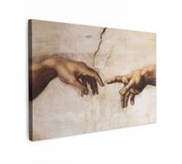 OnlyWow© Canvas per Esterno 150x100 cm Giardino Poster da Parete Decorazioni Accessori Decorazione Muro Murali Posters Moderne Wall Adamo - Michelangelo - Pittura - Creazione di Adamo