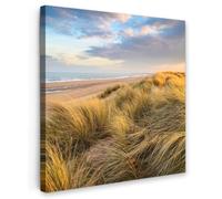 OnlyWow© Poster da Esterno 50x50 cm Giardino Decor Design Moderno Dipingere Tele Balcone Terrazzo Decorazione Muro Murali Erba - Dune - Spiaggia - Estate