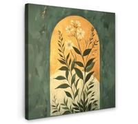 OnlyWow© Poster da Esterno 50x50 cm Giardino Decor Design Moderno Dipingere Tele Balcone Terrazzo Decorazione Muro Murali Pianta - Fiori - Bianco