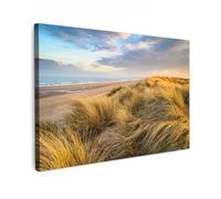 OnlyWow© Poster da Esterno 60x40 cm Giardino Decor Design Moderno Dipingere Tele Balcone Terrazzo Decorazione Muro Murali Erba - Dune - Spiaggia - Estate