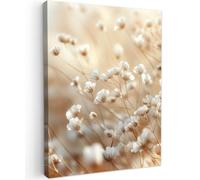 OnlyWow© Poster da Esterno Giardino Decor Design Moderno Dipingere Tele | 60x80 cm - Balcone Terrazzo Decorazione Muro Murali Selvaggio - Fiori - Bianco