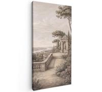 OnlyWow© Quadro da Giardino 100x200 cm Decoration Murale Balcone Terrazzo Decori Telo Decorativo Stampa Grande Bellissimi Home DecoroTerrazza - Città - Vista - Fiume