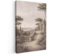 OnlyWow© Quadro da Giardino 40x60 cm Decoration Murale Balcone Terrazzo Decori Telo Decorativo Stampa Grande Bellissimi Home DecoroTerrazza - Città - Vista - Fiume