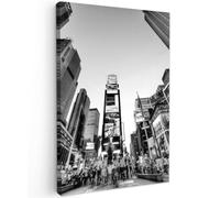 OnlyWow© Quadro da Giardino 40x60 cm Foto Stampe Quadretti Grandi Dimensioni Balcone Telo Terrazzo Pareti Dipinti Murali Times Square New York in Bianco e Nero