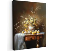 OnlyWow© Quadro da Giardino 50x70 cm Decoration Murale Balcone Terrazzo Decori Telo Decorativo Stampa Grande Bellissimi Home Decoro Uova di Pasqua - Natura Morta - Vaso