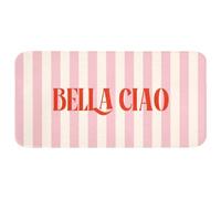 OnlyWow© Tappetini Bagno Rettangolare 120x60 cm Tappeto Scendi Doccia Bathmat Tappeti Antiscivolo Moderni Decorazioni Memory Foam Lavabile Rosa tenue - Rosso - A righe - Bella Ciao
