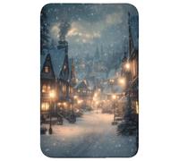 OnlyWow© Tappetino Bagno 50x80 cm Tappeto Doccia Bath Mat Antiscivolo Moderni Decorazioni Memory Foam Lavabile Tappeti Wc Villaggio invernale - Neve - Buio