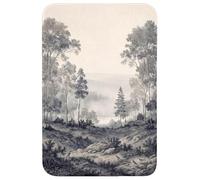 OnlyWow© Tappetino Doccia 60x90 cm Accessori Per Il Bagno Tappeto Memory Foam Bathmat Bathroom Mat Assorbente Lavabile Moderni Nebbia - Paesaggio montano - Illustrazione