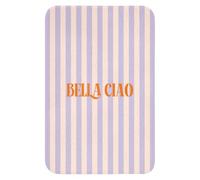 OnlyWow© Tappetino Doccia Rettangolare 40x60 cm Accessori Per Bagno Tappeto Memory Foam Bathmat Bathroom Mat Assorbente Lavabile Moderni Lilla - Arancione - A righe - Bella Ciao