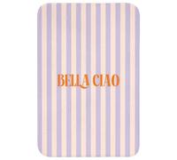 OnlyWow© Tappetino Doccia Rettangolare 60x90 cm Accessori Per Bagno Tappeto Memory Foam Bathmat Bathroom Mat Assorbente Lavabile Moderni Lilla - Arancione - A righe - Bella Ciao