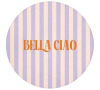 OnlyWow© Tappetino Doccia Rotondo 70x70 cm Accessori Per Il Bagno Tappeto Memory Foam Bathmat Bathroom Mat Assorbente Lavabile Moderni Lilla - Arancione - A righe - Bella Ciao