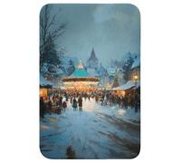 OnlyWow© Tappeto Bagno Antiscivolo 40x60 cm Tappetino Doccia Assorbente Bath Mat Tappeti Wc Decorazioni Memory Foam Bathroom Lavabile Fiera invernale - Villaggio - Colorato