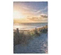 OnlyWow© Tappeto Rettangolare 120x180 cm Tapi Salone Colorato Sala Floor Mat Antiscivolo Salottino Stanza Colorare Salotti Moderni Tramonto - Spiaggia - Duna - Erba - Panchina