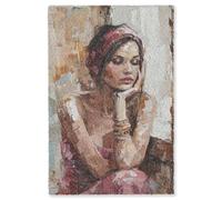 OnlyWow© Tappeto Rettangolare 150x230 cm Tapi Salone Colorato Sala Floor Mat Antiscivolo Salottino Stanza Colorare Salotti Moderni Donna - Sguardo pittorico - Ritratto - Moderno