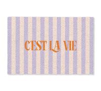 OnlyWow© Tappeto Rettangolare 180x120 cm Tapi Salone Colorato Sala Floor Mat Antiscivolo Salottino Stanza Colorare Salotti Moderni Lilla - Arancione - A righe - C'est La Vie