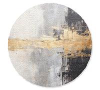 OnlyWow© Tappeto Rotonda 90x90 cm Tapi Salone Colorato Sala Floor Mat Antiscivolo Salottino Stanza Colorare Salotti Moderni Oro - Lusso - Acrilico - Arte