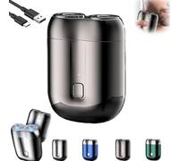 Onnowadays Shaver, 2025 New Onnowadays Upgrade Pocket Shaver, Mini Shavers,Rechargeable Dual-Head Electric Waterproof Grooming Device, USB Charging for Car, Travel, Home Use (Gray)