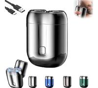 Onnowadays Shaver, 2025 New Onnowadays Upgrade Pocket Shaver, Mini Shavers,Rechargeable Dual-Head Electric Waterproof Grooming Device, USB Charging for Car, Travel, Home Use (Silver)