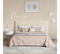 OnNuvo Letto Paris Matrimoniale 160 x 190 PARIS, Beige, Marchio Italiano di Qualità, Doghe INDIPENDENTI Rinforzate, Materiali e Finiture PREMIUM, Sistema Doghe Antirumore, Montaggio Facile e Veloce