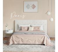 OnNuvo Letto Paris Matrimoniale 160 x 190 PARIS, Bianco, Marchio Italiano di Qualità, Doghe INDIPENDENTI Rinforzate, Materiali e Finiture PREMIUM, Sistema Doghe Antirumore, Montaggio Facile e Veloce