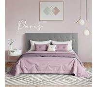 OnNuvo Letto Paris Matrimoniale 160 x 200 PARIS, Grigio Perla, Marchio Italiano di Qualità, Doghe INDIPENDENTI Rinforzate, Materiali e Finiture PREMIUM, Sistema Doghe Antirumore, Montaggio Facile