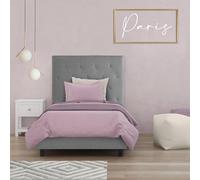 OnNuvo Letto Singolo 80 x 190 PARIS, Grigio Perla, Doghe INDIPENDENTI Rinforzate, Materiali e Finiture PREMIUM, Sistema Doghe Antirumore, Montaggio Facile e Veloce