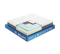 OnNuvo Materasso New GEL MEMORY FOAM Alta Densità 60-65 kg/m3, LATTICE BAMBOO NATURALE 70-75 kg/m3, MICRO MOLLE INDIPENDENTI, 7 Zone, h 25 cm, Antidecubito Ortopedico Sfoderabile (160x190x25) Milano