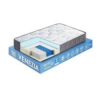 OnNuvo Materasso Singolo Antidecubito, Molle Insacchettate Indipendenti 7 Zone, Lastra AirTechFoam+, Sostegno Perimetrale, 22 cm, Ortopedico, Ipoallergenico, Ergonomico (80x200x22) Venezia