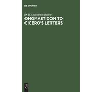 Onomasticon to Cicero's Letters (Copertina rigida)