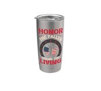 Onora il supporto militare a tema veterano caduto patriottico Bicchiere termico in acciaio inox doppia parete