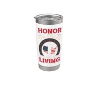 Onora il supporto militare a tema veterano caduto patriottico Bicchiere termico in acciaio inox doppia parete