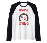 Onora Il Supporto Militare a Tema veterano Caduto Patriottico Maglia con Maniche Raglan