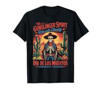 Onora Il West Día de Los Muertos Gunslinger Maglietta