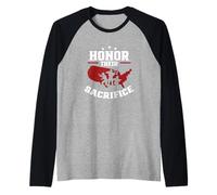 Onorare Il Loro Sacrificio Veterano Giornata della Memoria Maglia con Maniche Raglan