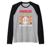 Onorare Il Passato celebrando Ora Dia De Los Muertos Maglia con Maniche Raglan
