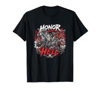Onore Contro l'inferno Samurai Demon Battle Warrior Maglietta