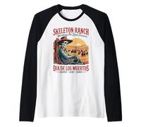 Onore della mandria del Raccolto - Día de Los Muertos Cowboy Farmer Maglia con Maniche Raglan