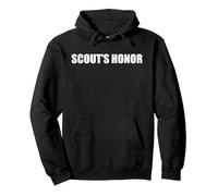 Onore Scout Felpa con Cappuccio, Unisex per Adulti, Nero, S
