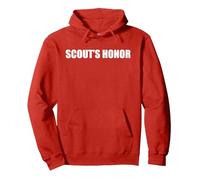 Onore Scout Felpa con Cappuccio, Unisex per Adulti, Rosso, S