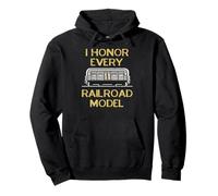 Onoro Ogni Modello Ferroviario con Passione Felpa con Cappuccio