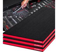 ONREVA Kaizen - Confezione da 3 inserti in schiuma per cassetta degli attrezzi, 61 x 45,7 x 2,5 cm, inserti in schiuma per custodie, fogli in polietilene per cassetta degli attrezzi, inserto per