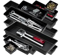 ONREVA Set di divisori per cassette degli attrezzi, vassoi extra large, organizer per cassette degli attrezzi e kit di stoccaggio, contenitori per cassetti per attrezzi da rotolamento, cacciaviti e