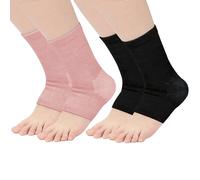 OnrySxn Tutore per caviglia per bambini, 2 paia di fasce elastiche a compressione, traspiranti, per fascite plantare, tendinite di Achille, fascia elastica per supporto per caviglia, per ragazzi e