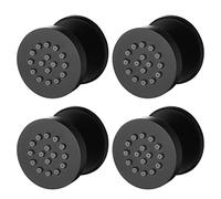 OnSaya Body Spray Jet, 2 inch Black Massage Jet Bathroom Faucets Accessories Round Brass Adjustable Body Spray Shower Jet Wall Mounted Shower Head Sprayer,4PCS (Color : Black, Size : 4PCS)