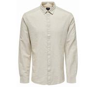 Onscaiden Life Ls Linen Blend Noos Chinchilla Camicia Beige Uomo 22012321 CHI