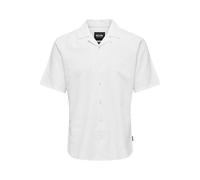 ONSCAIDEN SS Solid Resort Linen Shirt, Bianco, S