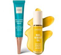 Onsen Secret Mini kit giapponese per unghie e lucidante + lima professionale bifacciale per unghie grana 120/180, blocco tampone per unghie a 3 vie e siero per cuticole da 30 ml con olio per cuticole